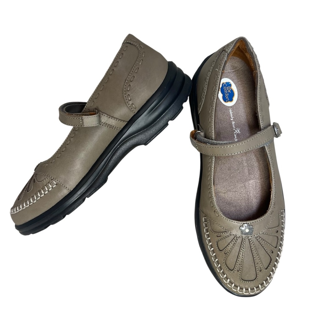 Dr. Comfort A5500 Paradise 2105 Pewter Strap Loafers Mary Jane Shoes Women 10M
